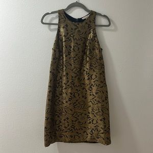 Banana Republic Gold and Black Dress Size 4. Lightly worn.